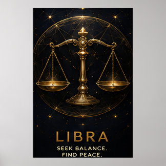 Vågen Zodiak Våg Celest Astrologi Symbol Poster