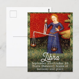 Vågen Zodiakstecken Våg Födelsedagsfest Vykort