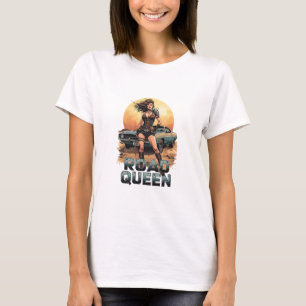 Vägens Drottning – Postapokalyptisk Pinup-Krigare T Shirt