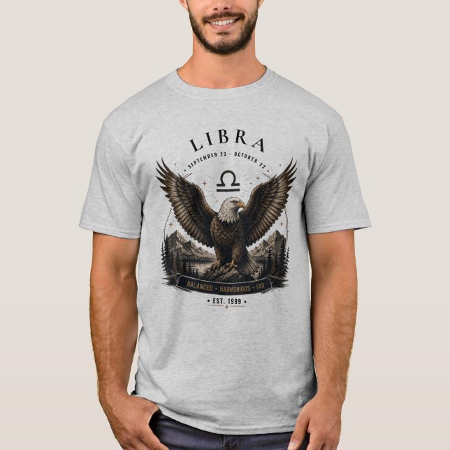 Vågens Örn Zodiak Herr T-Shirt (Framsida)
