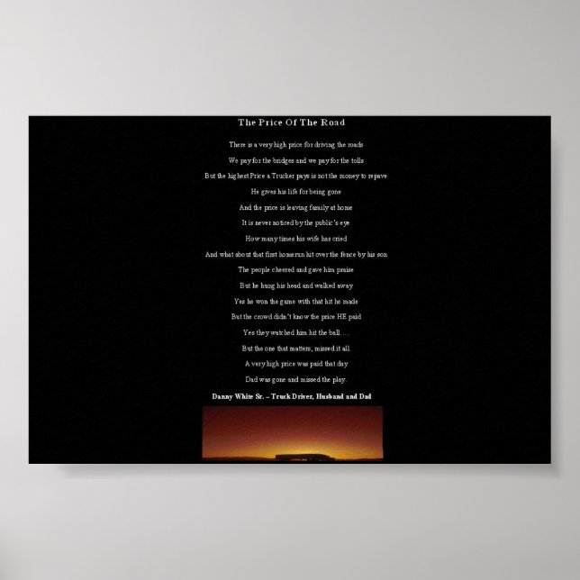 Vägens Pris Poster (Framsidan)