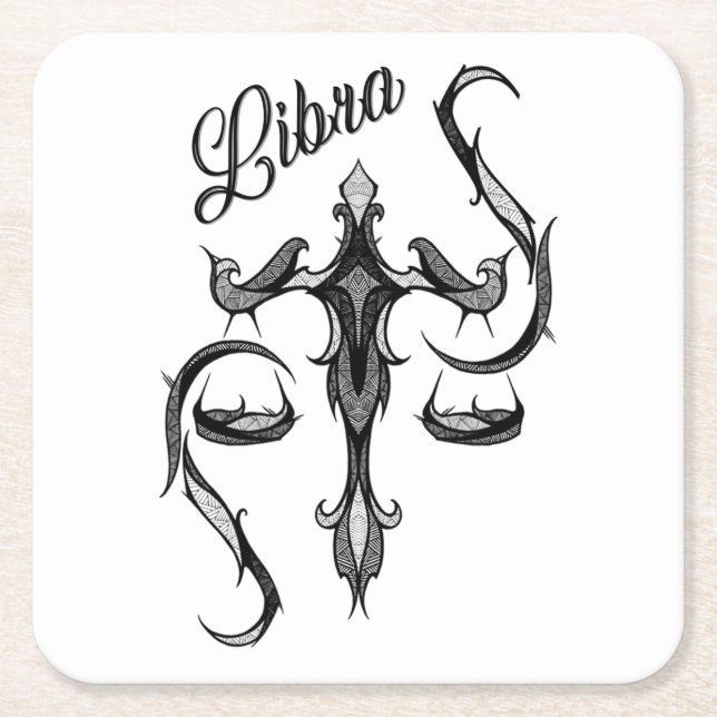 Vågens zodiakussymbol underlägg papper kvadrat (Framsidan)