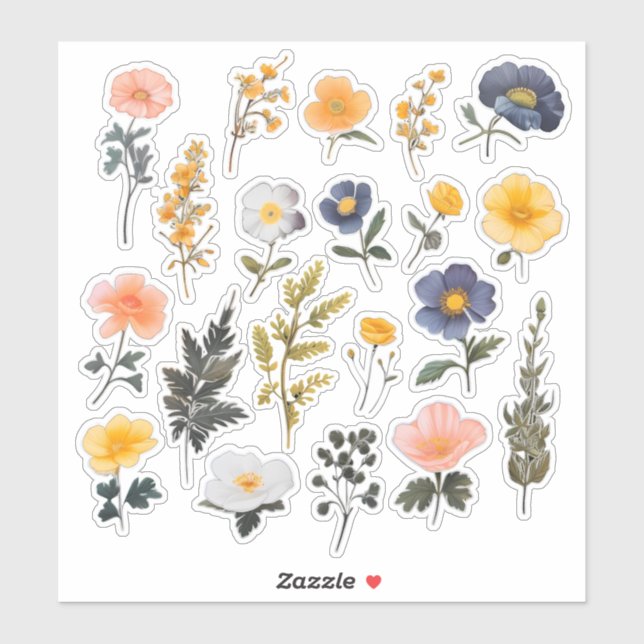 Vågfärgsbläddringsboksmall Klistermärken (Ark)