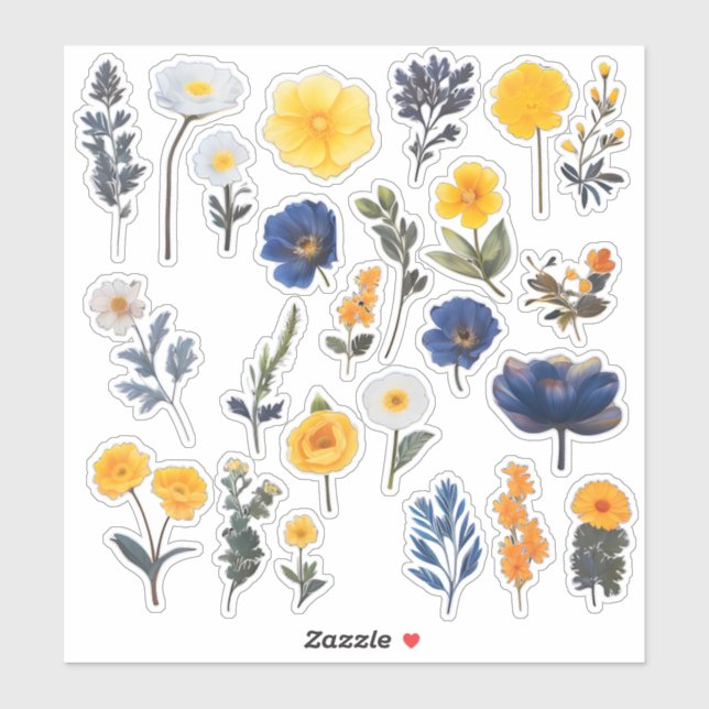 Vågfärgsbläddringsboksmall Klistermärken (Ark)