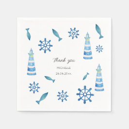 Vågfärgsfärg för fyr- och persikofyr, handmålad pappersservett