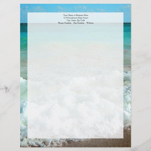 Vågfärgsscenen med brett segment brevhuvud (Framsida)