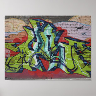 Vägg- affisch för grafitti