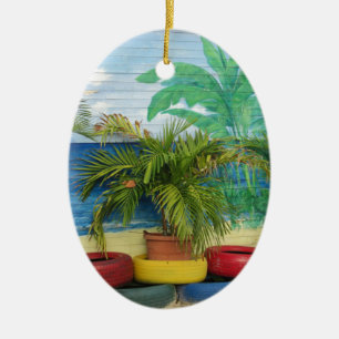 Vägg av färger "St. Maarten ", Julgransprydnad Keramik
