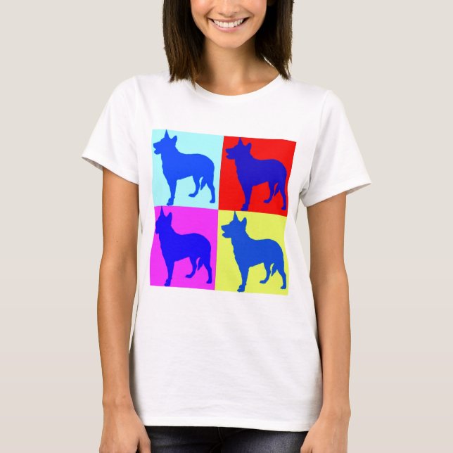 Vägg för blåttHeelers färg T-shirt (Framsida)