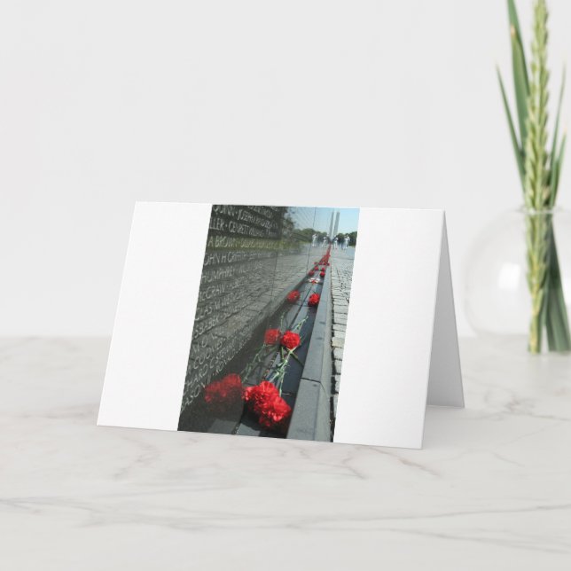 Vägg för Vietnam veteranminnesmärke Kort (Framsida)