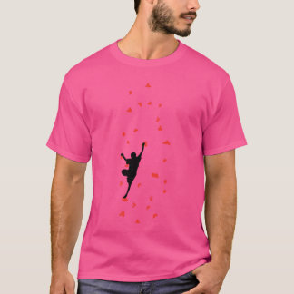 Vägg Klippklättring Bouldering Klättrare Sport Man T Shirt