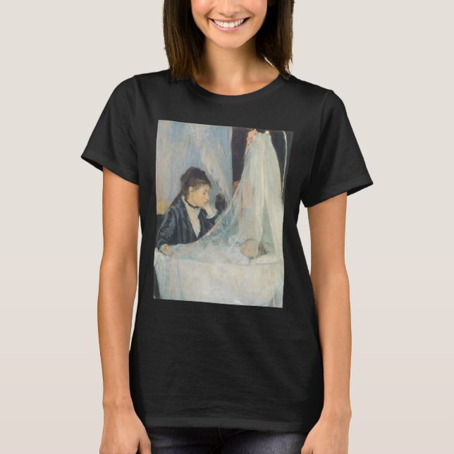 Vagga av Berthe Morisot, Vintage Impressionism T-shirt (Framsida)