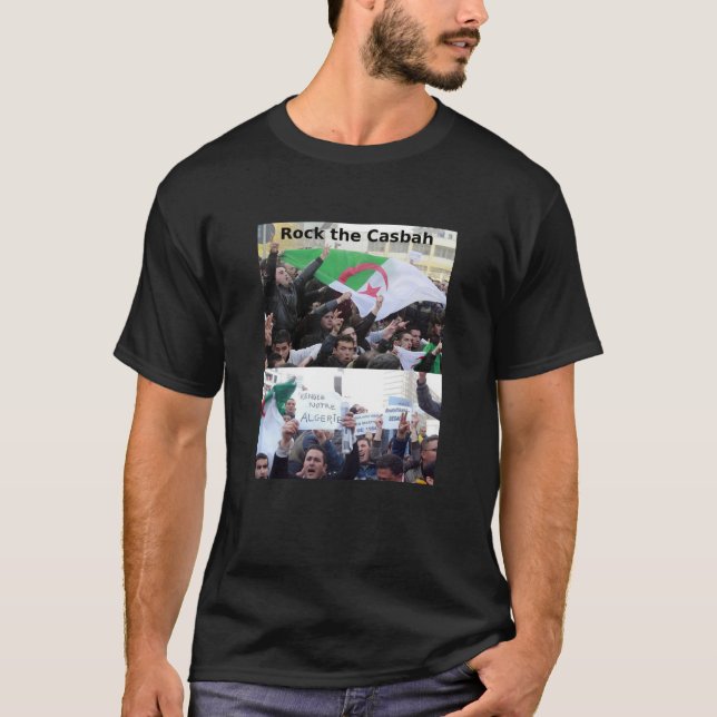 Vagga Casbahen -- Algiers protester Tee Shirt (Framsida)