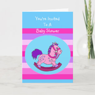 Vagga hästbaby showerinbjudan inbjudan