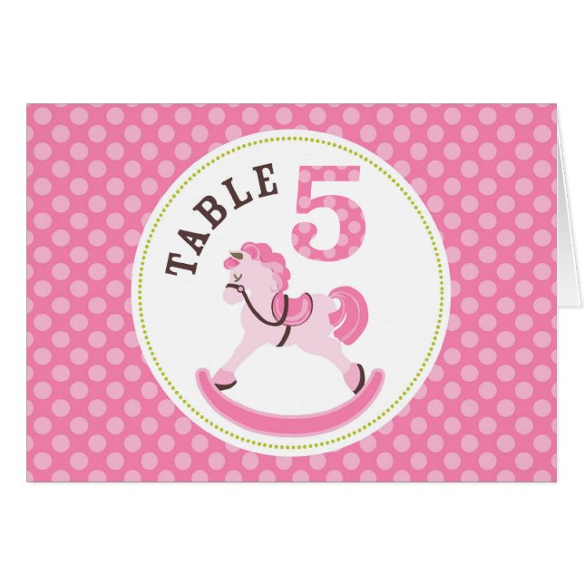 Vagga kort 5 för hästflickabord (Framsidan Horizontal)