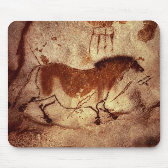 Vagga målning av en häst, c.17000 BC Musmatta (Framsidan)