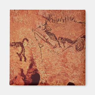 Vagga målning av en jaktplats, c.17000 BC Magnet