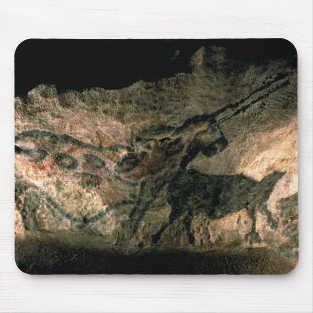 Vagga målning av ett horned djur, c.17000 BC Musmatta (Framsidan)