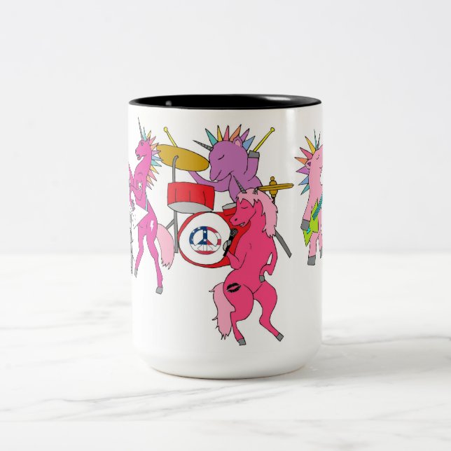 Vagga Unicornmusikband Två-Tonad Mugg (Center)