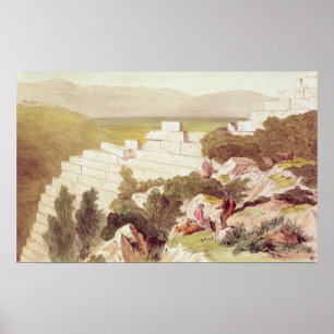 Väggar av forntida Samos, Cephalonia, 19th Poster