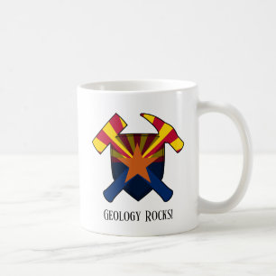 "Vaggar geologi" den Arizona statlig flagga bultar Kaffemugg