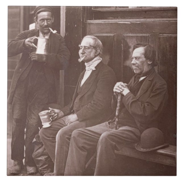 Väggarbetaren, 1876-77 (woodburytype) kakelplatta (Framsidan)