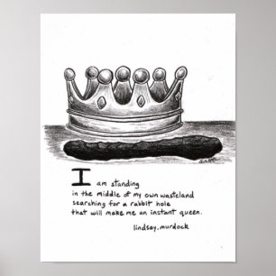 Väggarna poster Hål-citattecken för kanininspirati