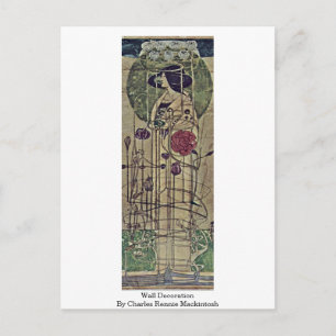 Väggdekoration av Charles Rennie Mackintosh Vykort