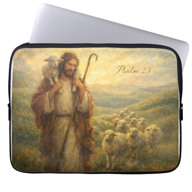 Väggdekoration med Jesus som gode herde Laptop Fodral (Framsidan)