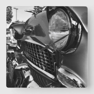 Väggen för 56 Chevy tar tid på Fyrkantig Klocka