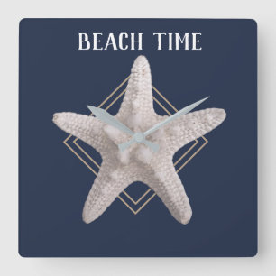 Väggen för den strandTime tar tid på den nautis Fyrkantig Klocka