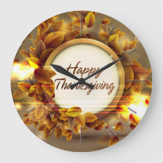 Väggen för happy thanksgiving 3 tar tid på & stor klocka