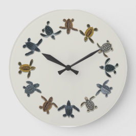 Väggen för havssköldpaddahatchlingen tar tid på stor klocka