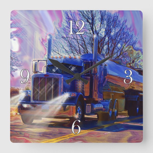 Väggen för lastbilen för tankfartyget för fyrkantig klocka (Framsida)