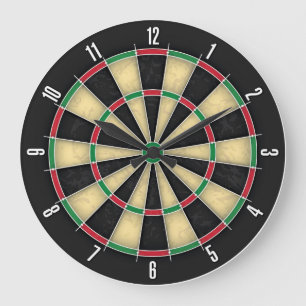 Väggen för lekar för puben för Dartboardpilpub Stor Klocka