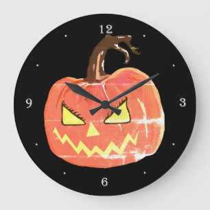 Väggen för pumpa för Halloween konst tar tid på Stor Klocka