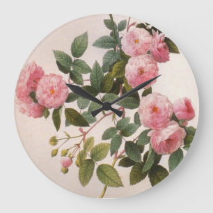 Väggen för Redoute tar tid på den rosa pionro Stor Klocka