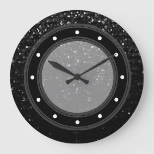 Väggen tar tid på Crystal Bling Strass Stor Klocka