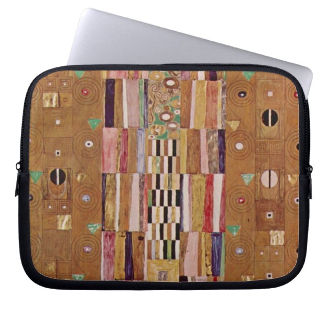 Väggens slut, Stamspärr av Gustav Klimt Laptop Sleeve (Framsidan)