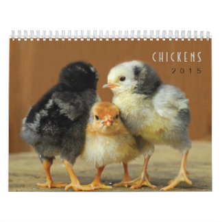 Väggkalender för 2015 hönor kalender