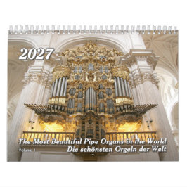 Väggkalender för piporgel 2027 – Musikalender Kalender