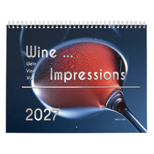 Väggkalendern för vin ... Intryck 2027 Kalender