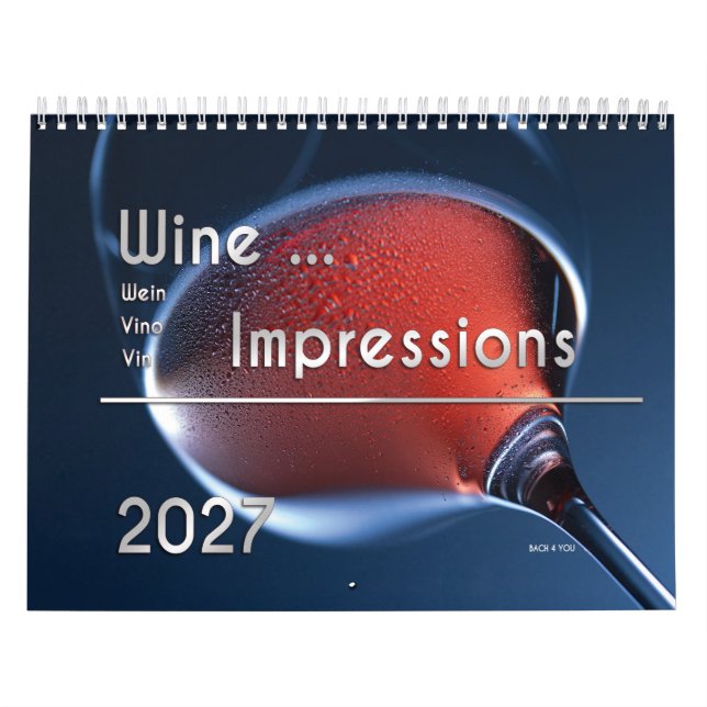 Väggkalendern för vin ... Intryck 2027 Kalender (Omslag)