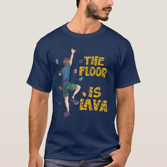 Väggklättring Vandring Klipptur Klättrare Camping  T Shirt (Framsida)