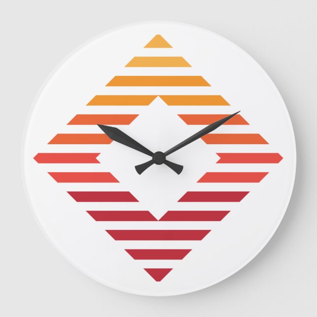 Väggklocka, 10-tums Runt naturträ Ram Stor Klocka (Framsida)