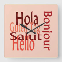 Väggklocka för akrylat coola