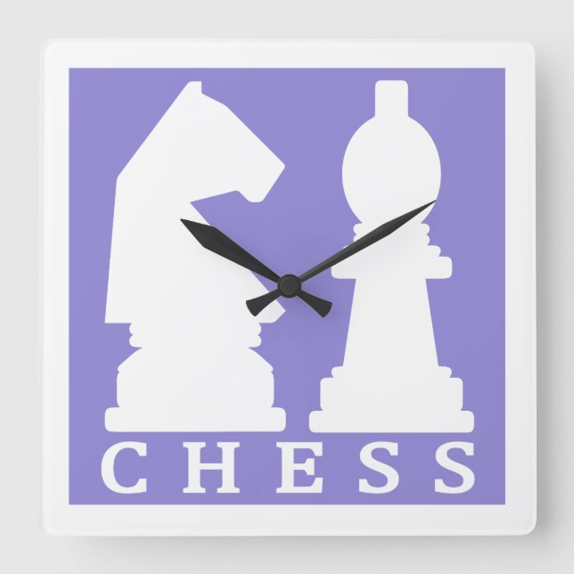 Väggklocka för CHESS anpassningsbar färg (Framsida)