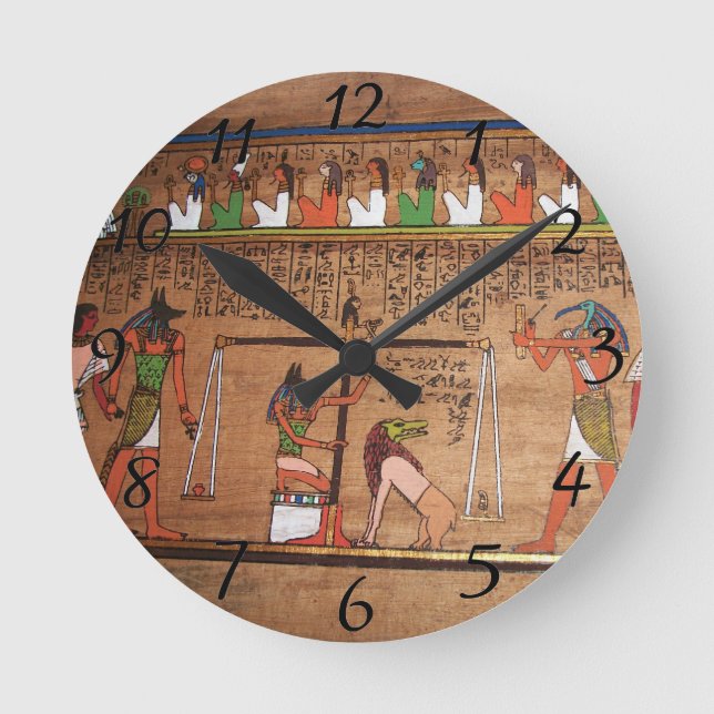 Väggklocka för egypten-hieroglyfer (Framsida)