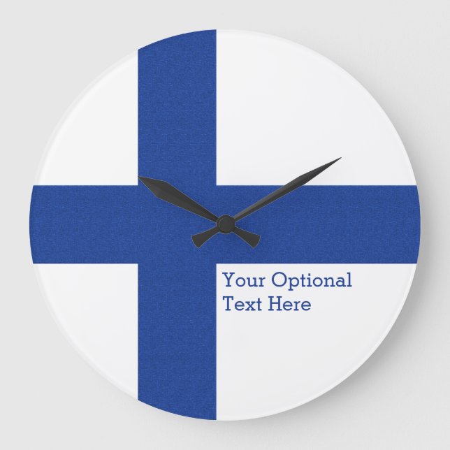 Väggklocka för finsk Flagga (Framsida)