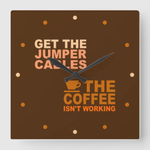 Väggklocka för jumper-kablar (kaffe), anpassningsb